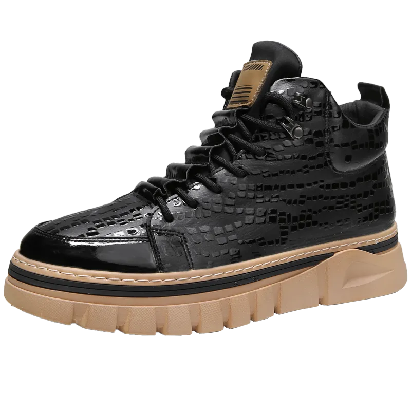 Hnzxzm Non-Leather Shoes Men Comfortable Sneakers Men Waterproof Non-Slip Outdoor Casual Shoes Tooling Motorcycle Boots 39-44