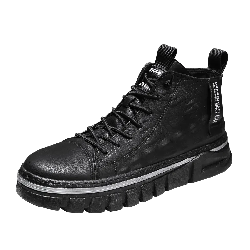 Hnzxzm Non-Leather Shoes Men Comfortable Sneakers Men Waterproof Non-Slip Outdoor Casual Shoes Tooling Motorcycle Boots 39-44