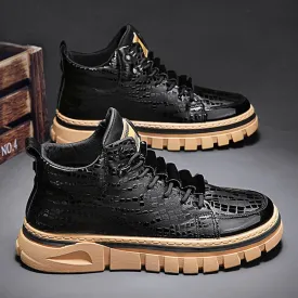 Hnzxzm Non-Leather Shoes Men Comfortable Sneakers Men Waterproof Non-Slip Outdoor Casual Shoes Tooling Motorcycle Boots 39-44
