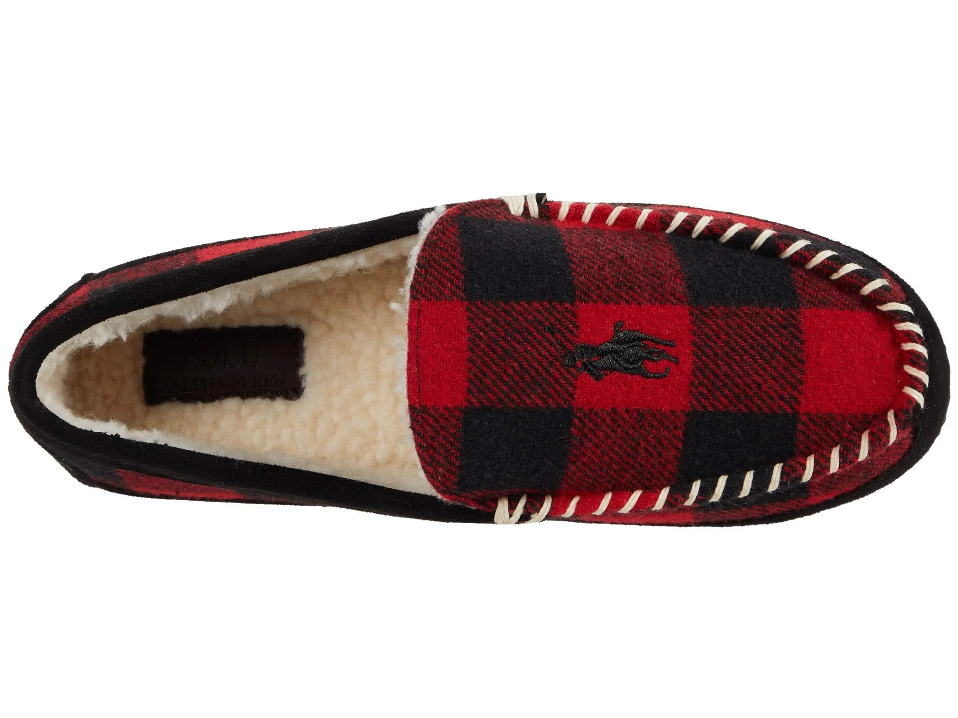 House shoes Polo Ralph Lauren Cali II Moccasin Slipper, black/red