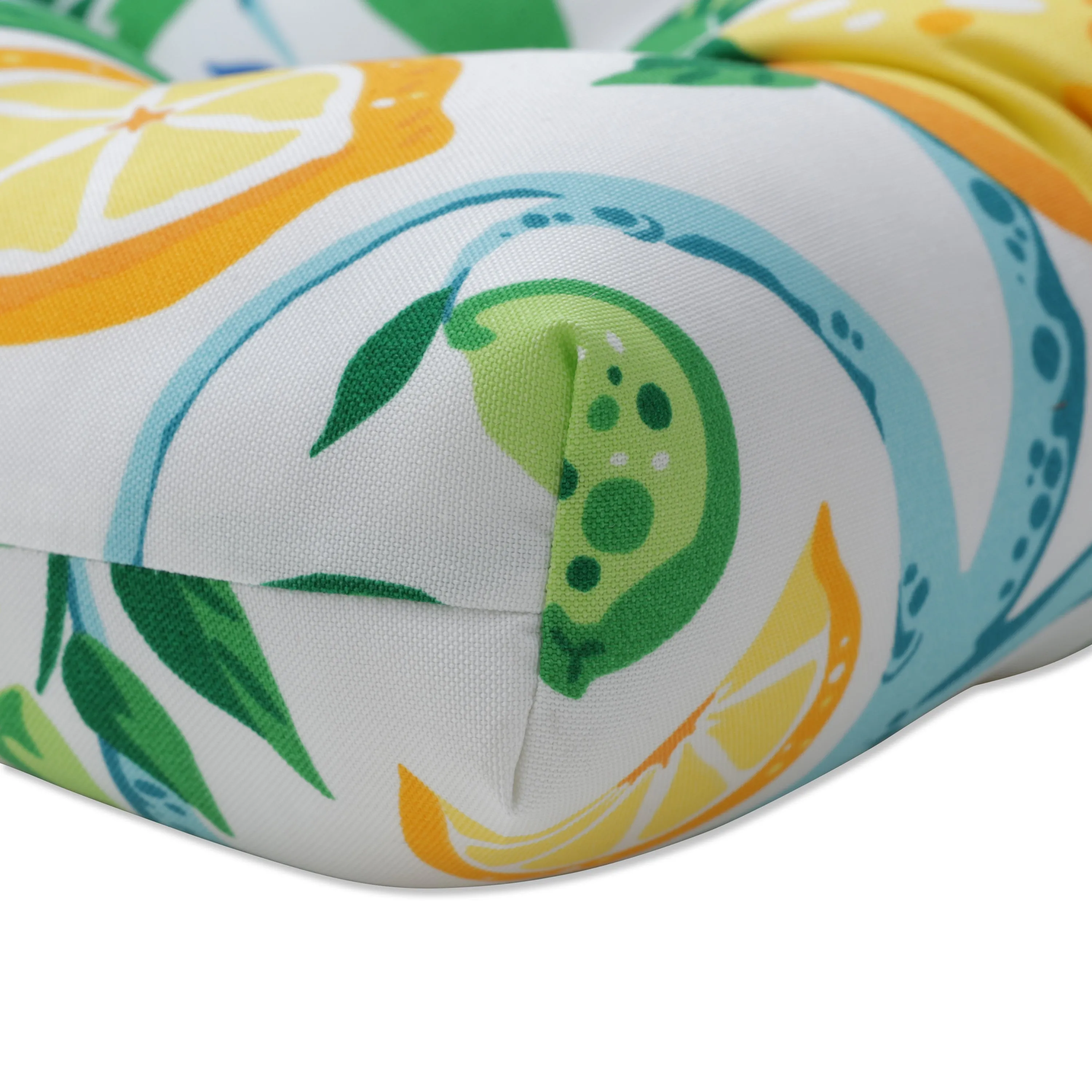 Lemon Tree Yellow Wicker Seat Cushion (Set Of 2)