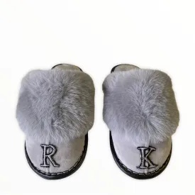 Limited Edition Grey Personalized Slip-on Slippers