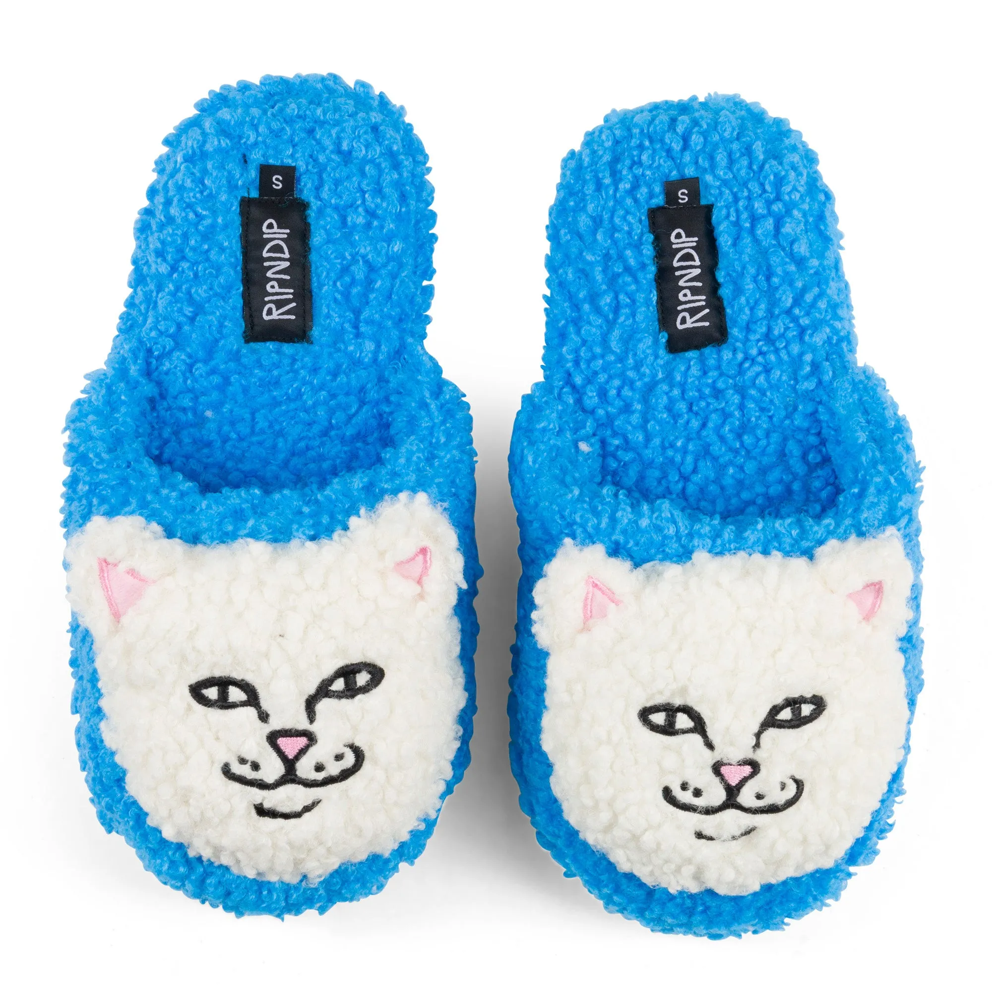 Lord Nermal Plush Face House Slippers (Blue)