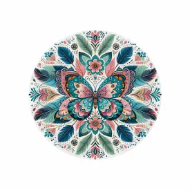 Mandella_Butterfly_Awd35154  Circular Micro Fleece Blanket 60"