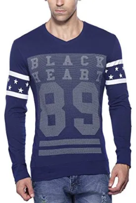Maniac Mens Fullsleeve V-Neck Cotton Tshirt