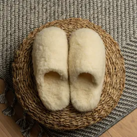 MENIQUE Women's Fleece Slippers Natural