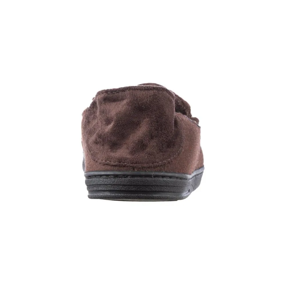 Men’s Grady Faux Wool Moccasin Slippers with Collapsible Heel