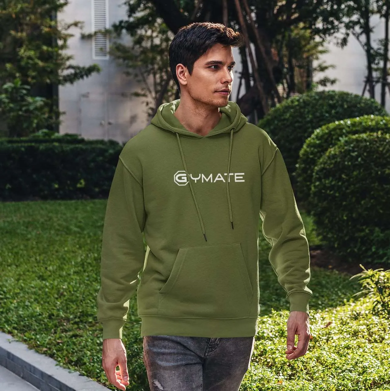 Mens Hoodies Designer Gymate large logo [ctr]