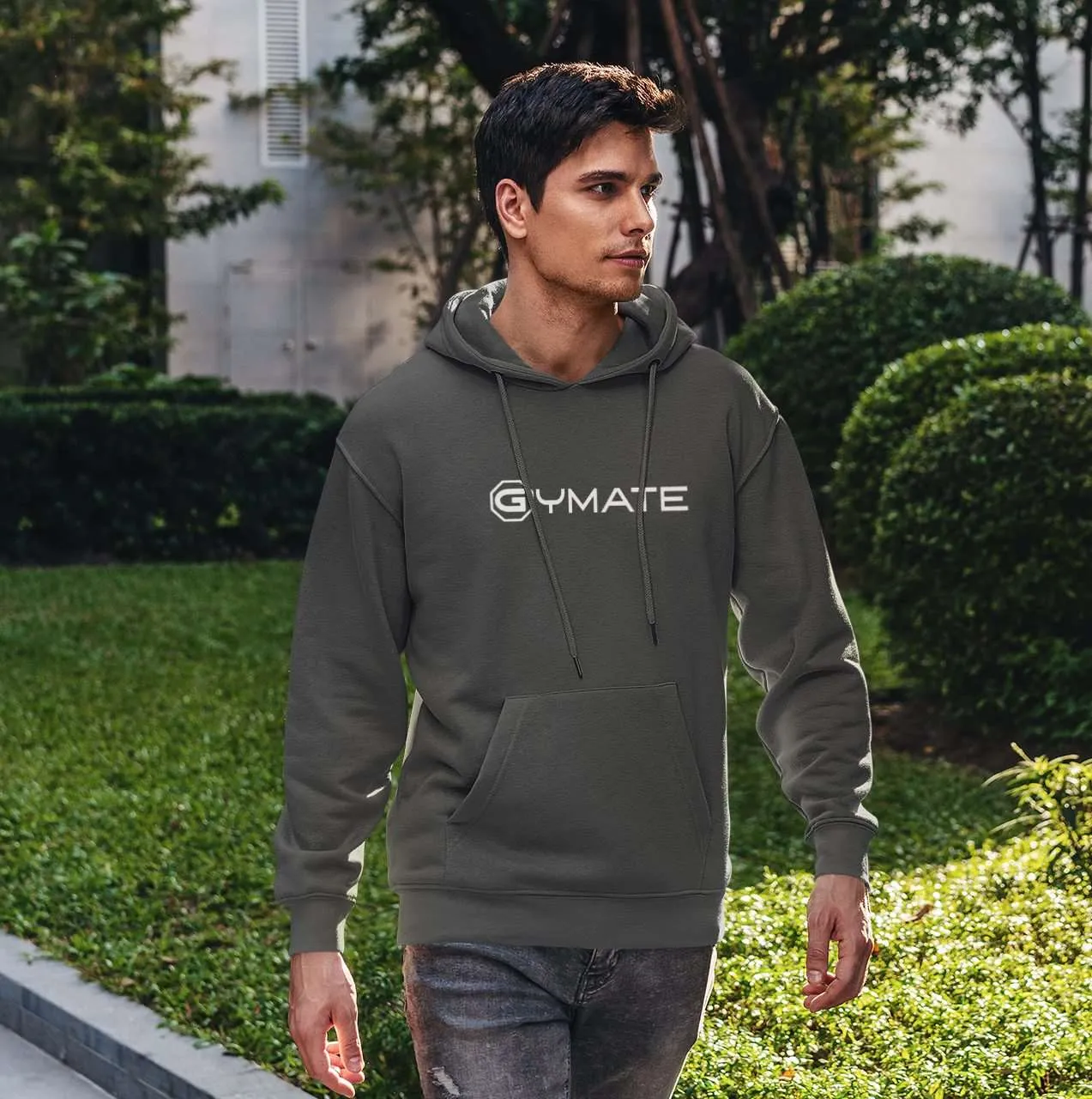 Mens Hoodies Designer Gymate large logo [ctr]