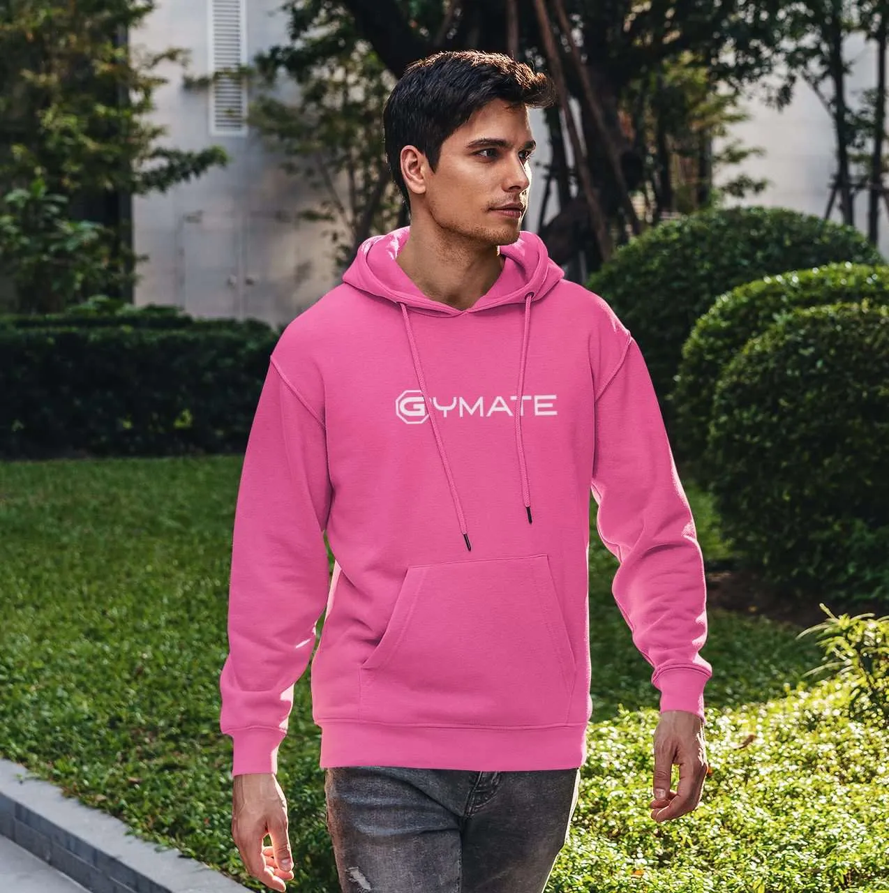 Mens Hoodies Designer Gymate large logo [ctr]