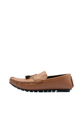 Men's Perforated Tassel Design Loafers
