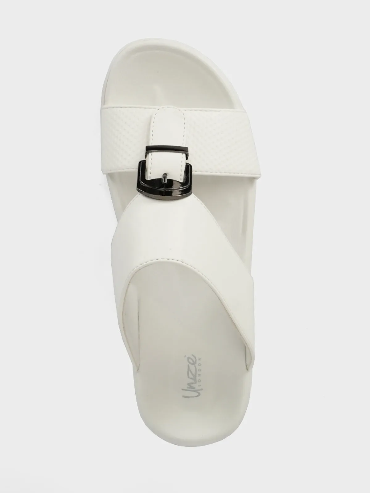 Mens "OLEH" Buckled Flat Summer Slippers