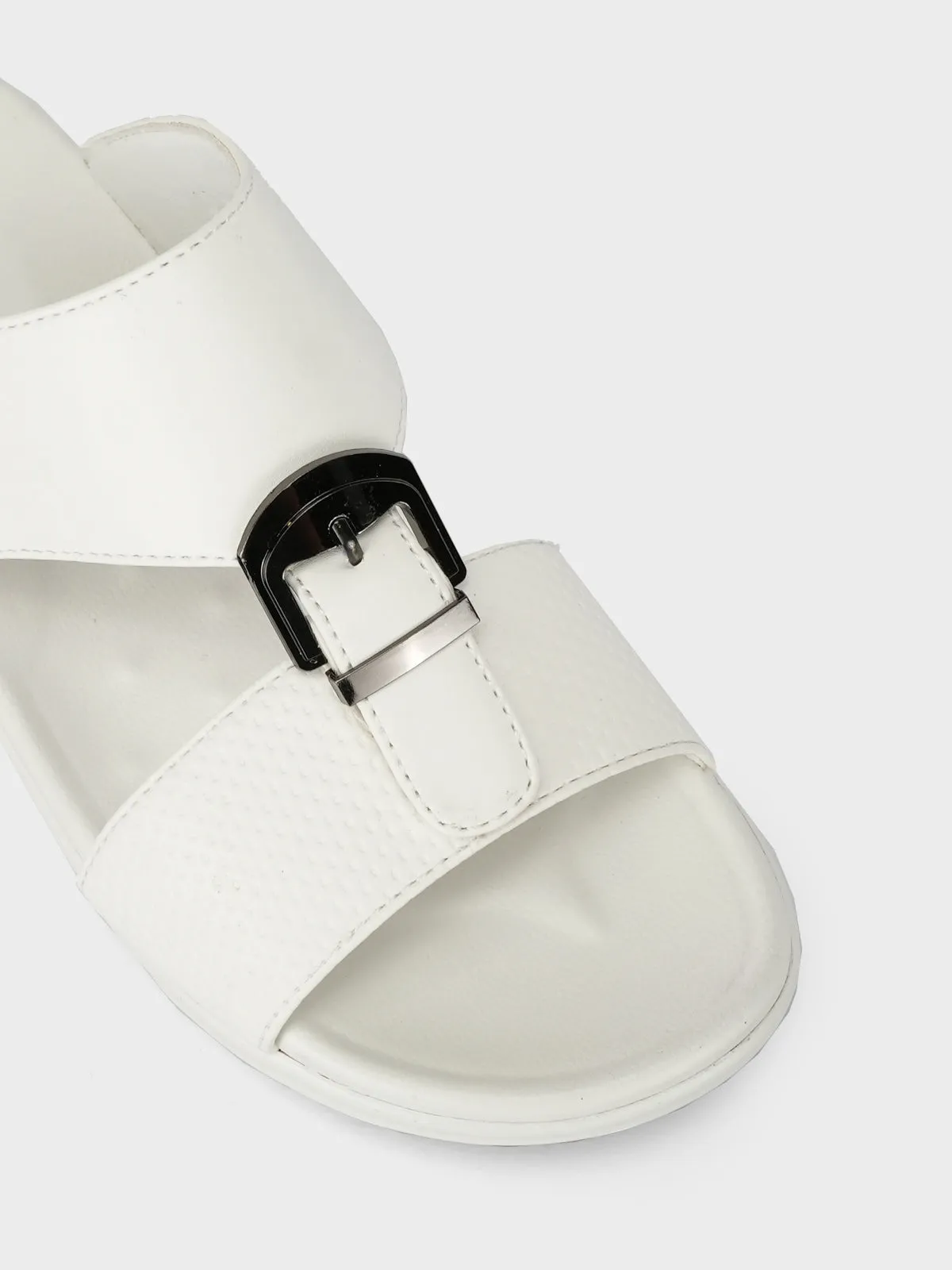 Mens "OLEH" Buckled Flat Summer Slippers