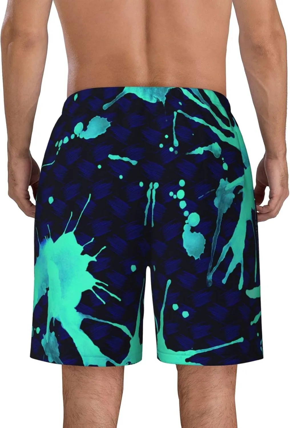 Mens Swim Trunks with Mesh Lining,Quick Dry Swimsuit Board Shorts Beach Pants Swimwear Bathing Suits