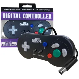 Old Skool DIGITAL CONTROLLER COMPATIBLE WITH GAMECUBE & GAMEBOY PLAYER -,Black