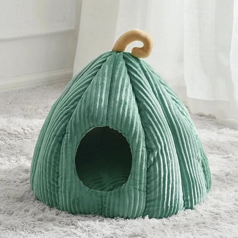 Pets Pumkin Style Warm House for Cat - Cat Hideout Beds