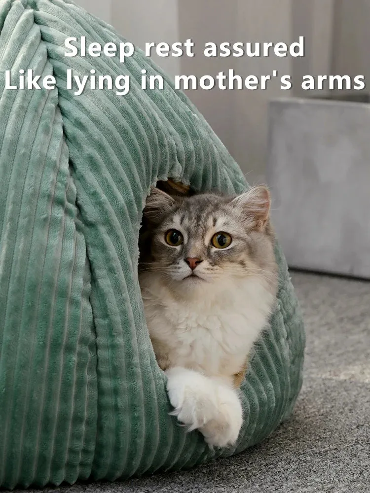 Pets Pumkin Style Warm House for Cat - Cat Hideout Beds