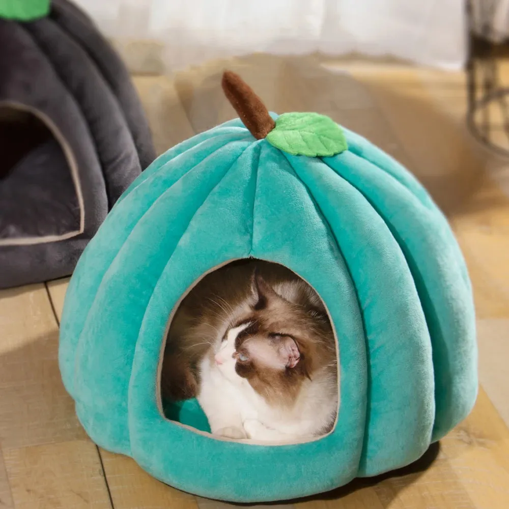 Pets Pumkin Style Warm House for Cat - Cat Hideout Beds