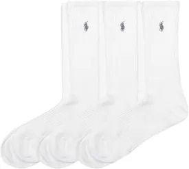 Polo Ralph Lauren Men's Tech Athletic Crew Socks-3 Pair Pack-Sport Cushioned Arch Support