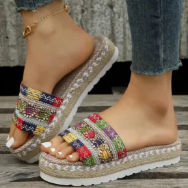 Purpdrank - Colour Casual Patchwork Round Comfortable Shoes