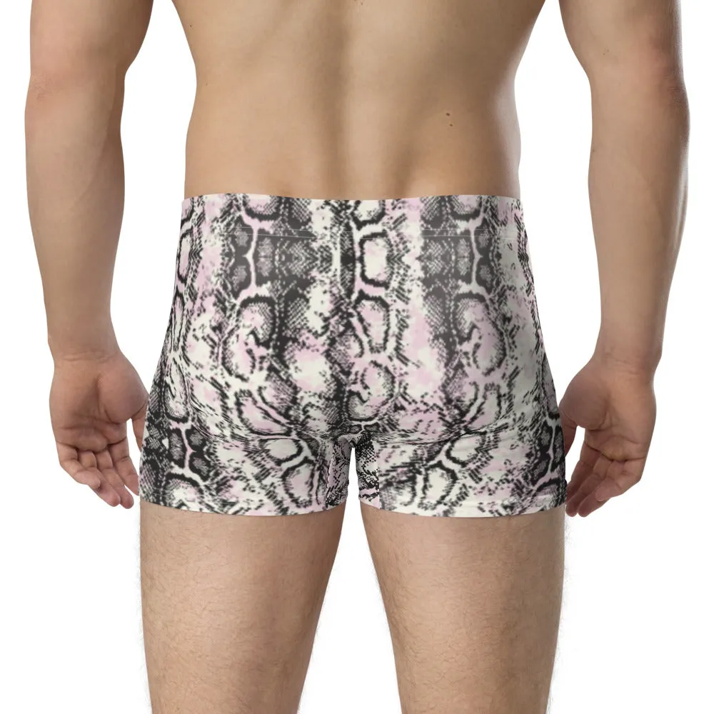 Python Snake Print Men's Underwear, Designer Best Boxer Briefs For Men - Made in USA/EU/MX