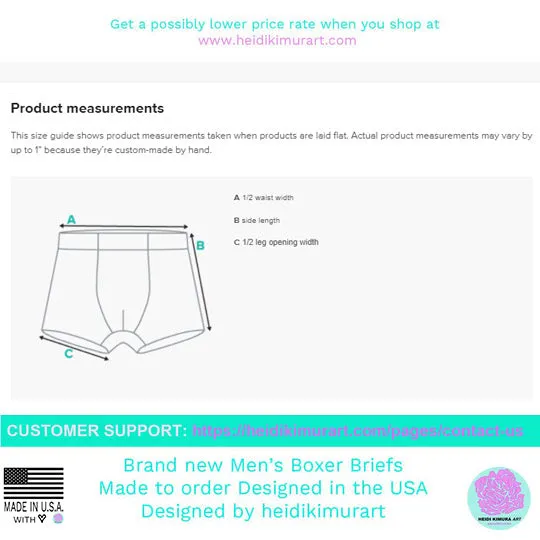 Python Snake Print Men's Underwear, Designer Best Boxer Briefs For Men - Made in USA/EU/MX