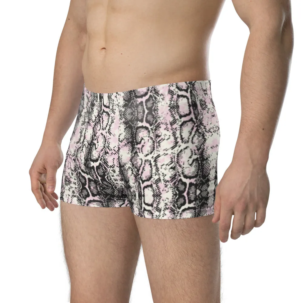 Python Snake Print Men's Underwear, Designer Best Boxer Briefs For Men - Made in USA/EU/MX