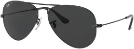 Ray-Ban RB3025 Metal POLARIZED Aviator Sunglasses For Men For Women   BUNDLE with Designer iWear Eyewear Care Kit