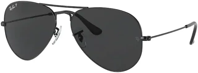 Ray-Ban RB3025 Metal POLARIZED Aviator Sunglasses For Men For Women   BUNDLE with Designer iWear Eyewear Care Kit