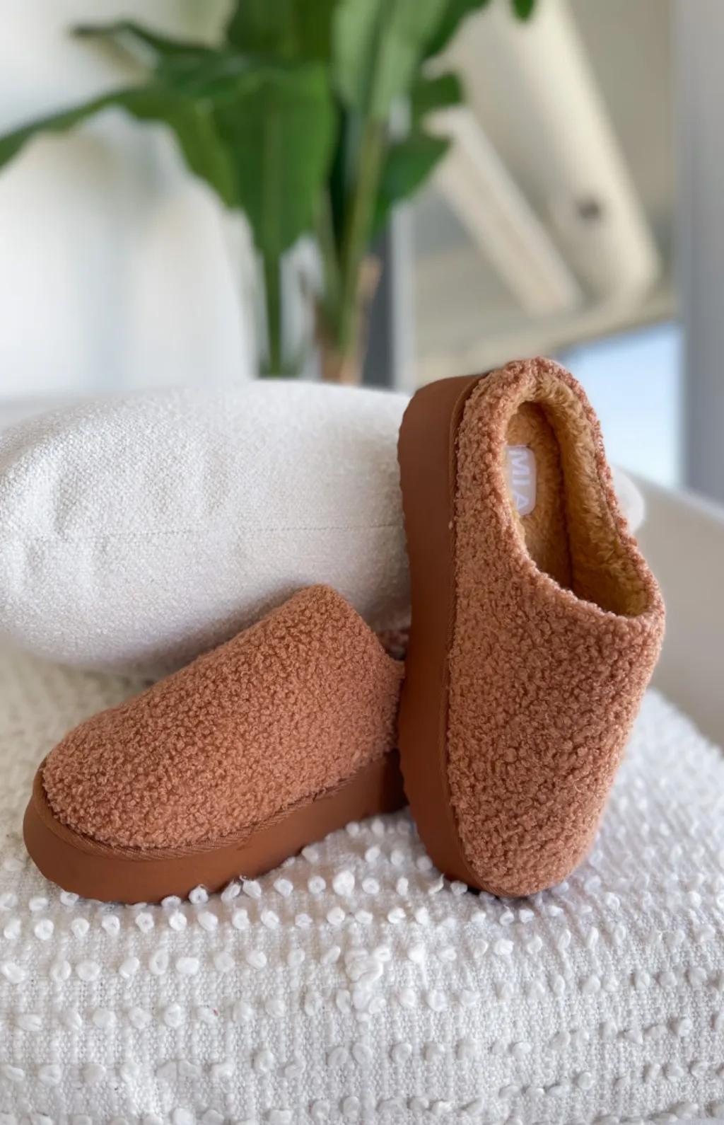 Rayna Tan Sherpa Platform MIA Slipper