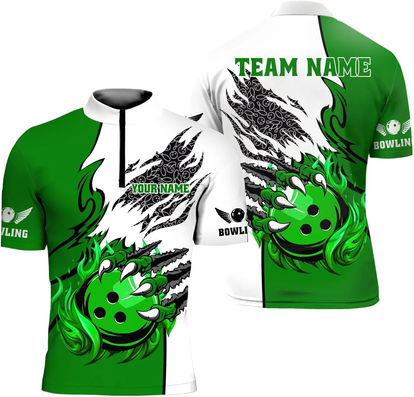 Rivelus Personalized Bowling Jersey 3D, Bowling Shirts for Team, Bowling Shirt Unisex for Men Women, Bowling Polo Shirts