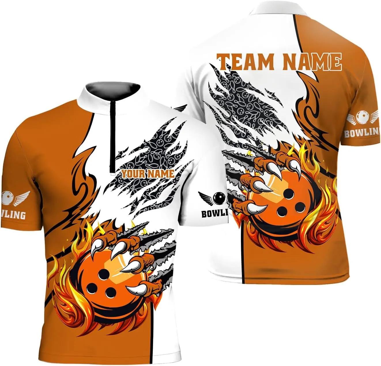 Rivelus Personalized Bowling Jersey 3D, Bowling Shirts for Team, Bowling Shirt Unisex for Men Women, Bowling Polo Shirts