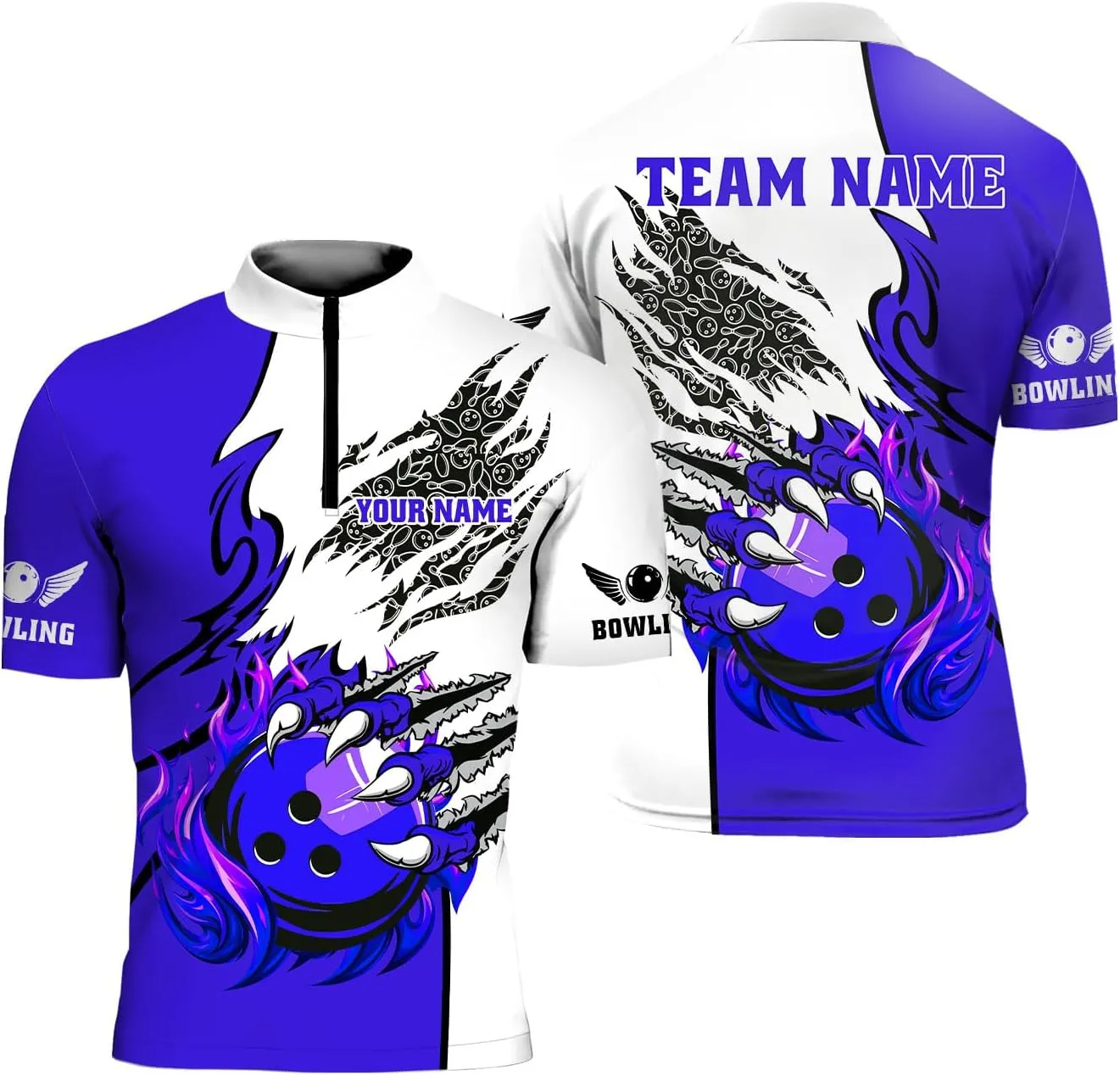 Rivelus Personalized Bowling Jersey 3D, Bowling Shirts for Team, Bowling Shirt Unisex for Men Women, Bowling Polo Shirts
