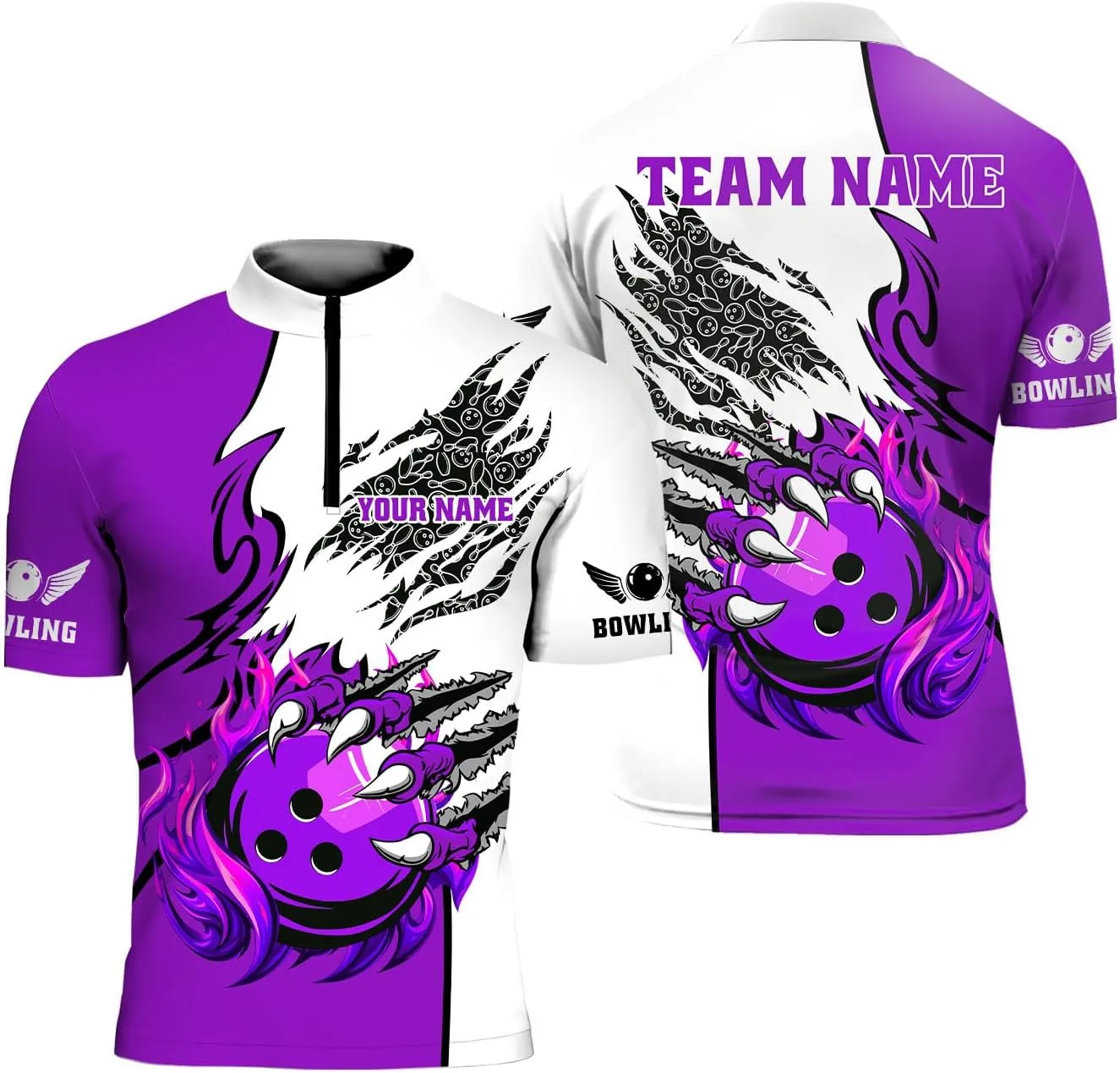Rivelus Personalized Bowling Jersey 3D, Bowling Shirts for Team, Bowling Shirt Unisex for Men Women, Bowling Polo Shirts