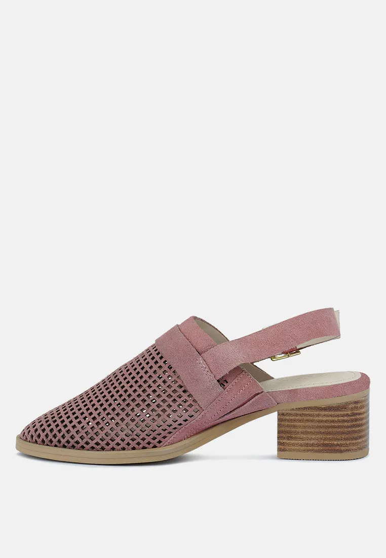 ROSALIE Blush Block Heeled Sandal