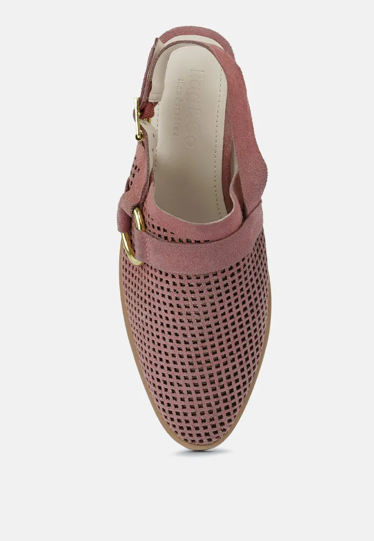 ROSALIE Blush Block Heeled Sandal