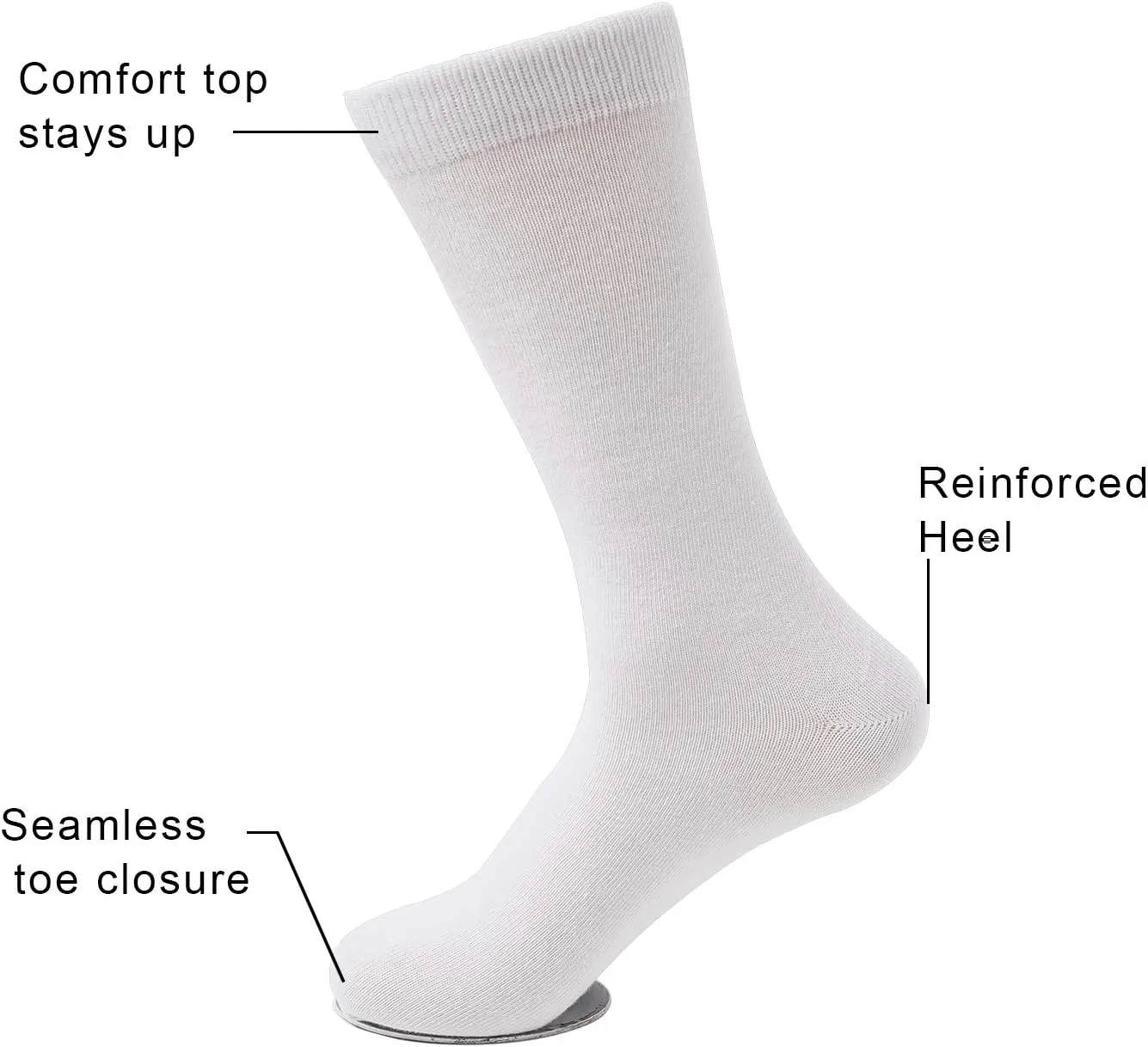Sock Amazing Unisex Bamboo Rayon Socks Super Soft Black Crew Socks 8 Pack