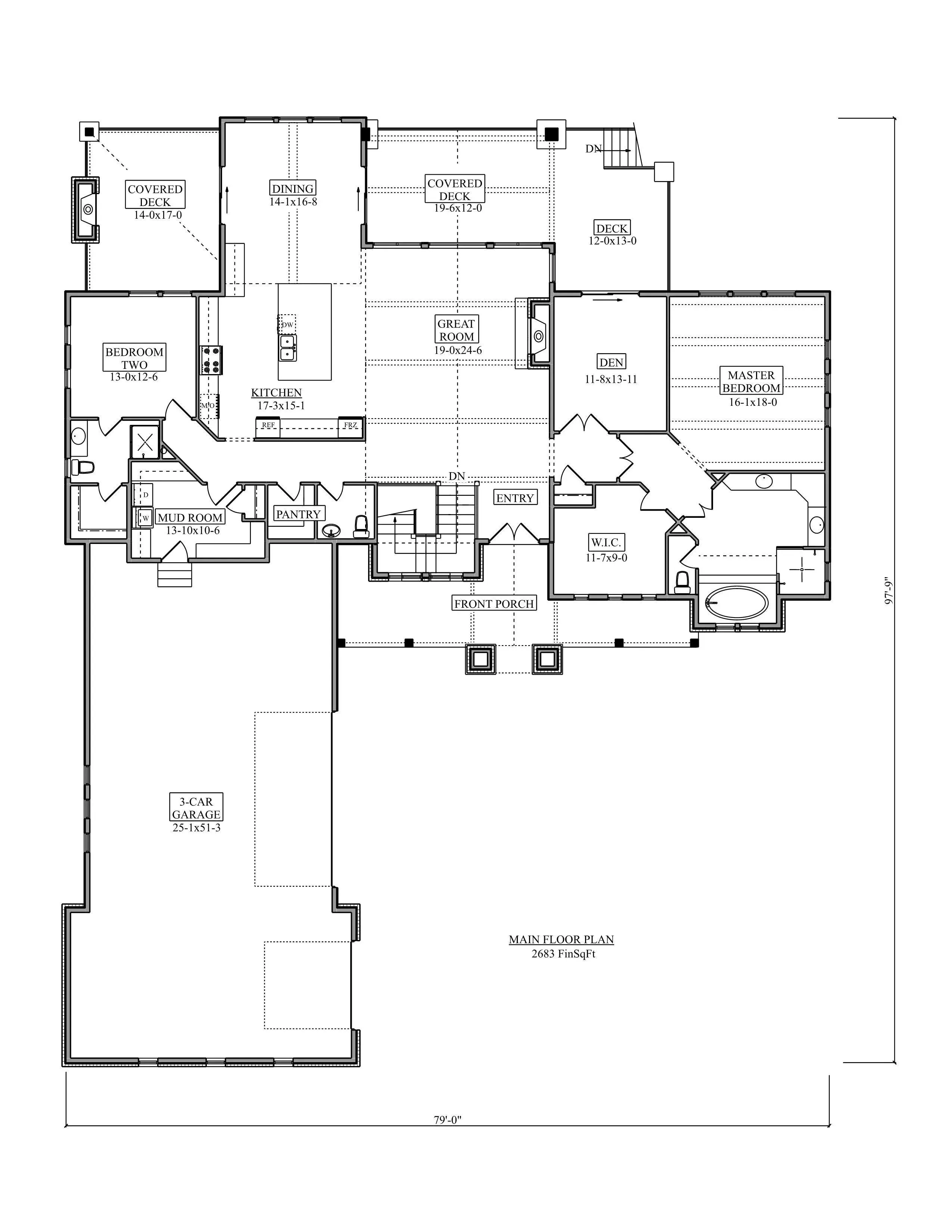 Stunning Ridge House Plan: Spacious Design with Artistic Layout