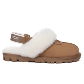 UGG Removable Slingback Waffle Fluffy Slippers