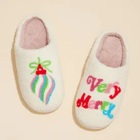Very Merry Christmas Home Slippers