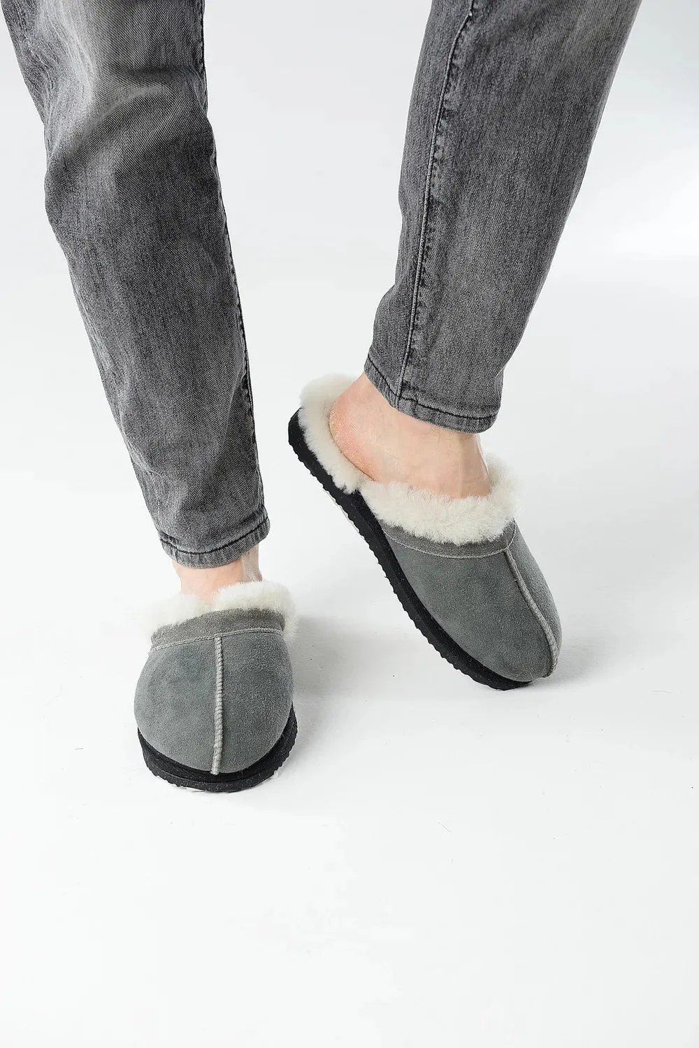 Wedge Sole Home Slippers in Grey color