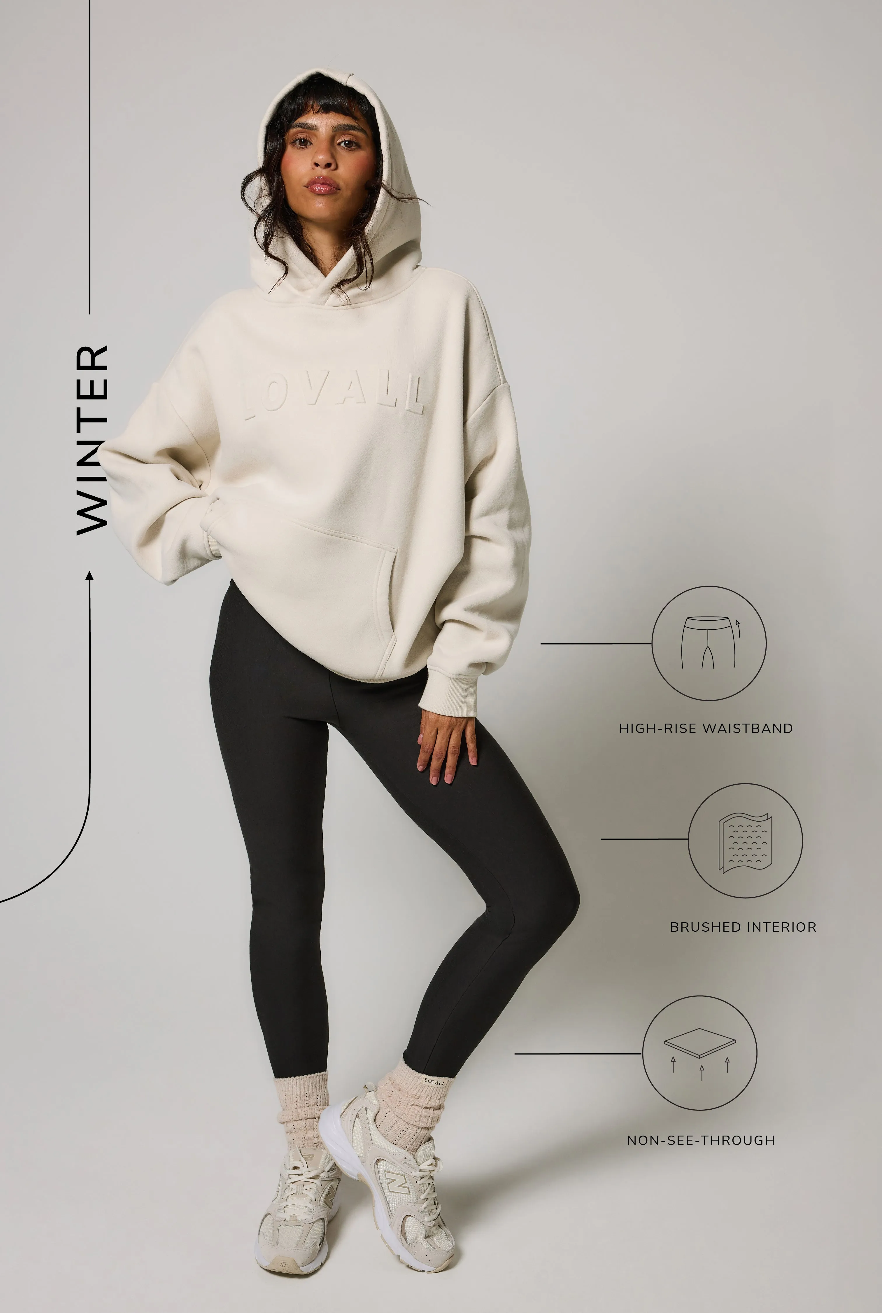Winter Everyday High Waisted Leggings - Black Coffee