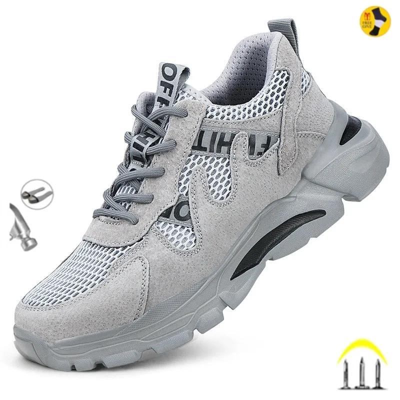 Winter Plus Velvet Boots For Men Staleneus Work Shoes Steel Toe Indestructible Safety Shoes Non-slip Construction Shoes