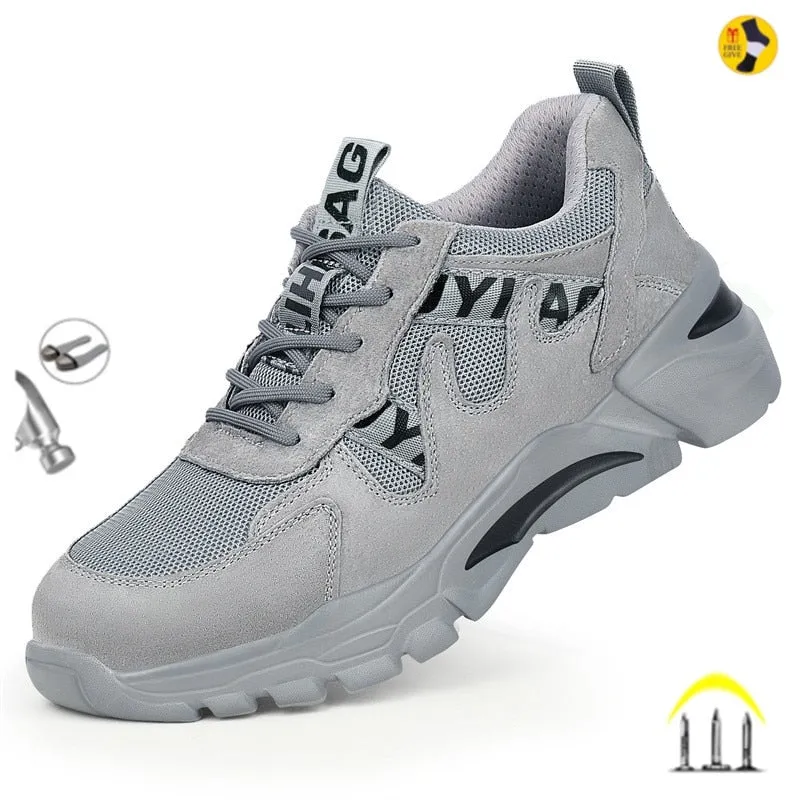 Winter Plus Velvet Boots For Men Staleneus Work Shoes Steel Toe Indestructible Safety Shoes Non-slip Construction Shoes