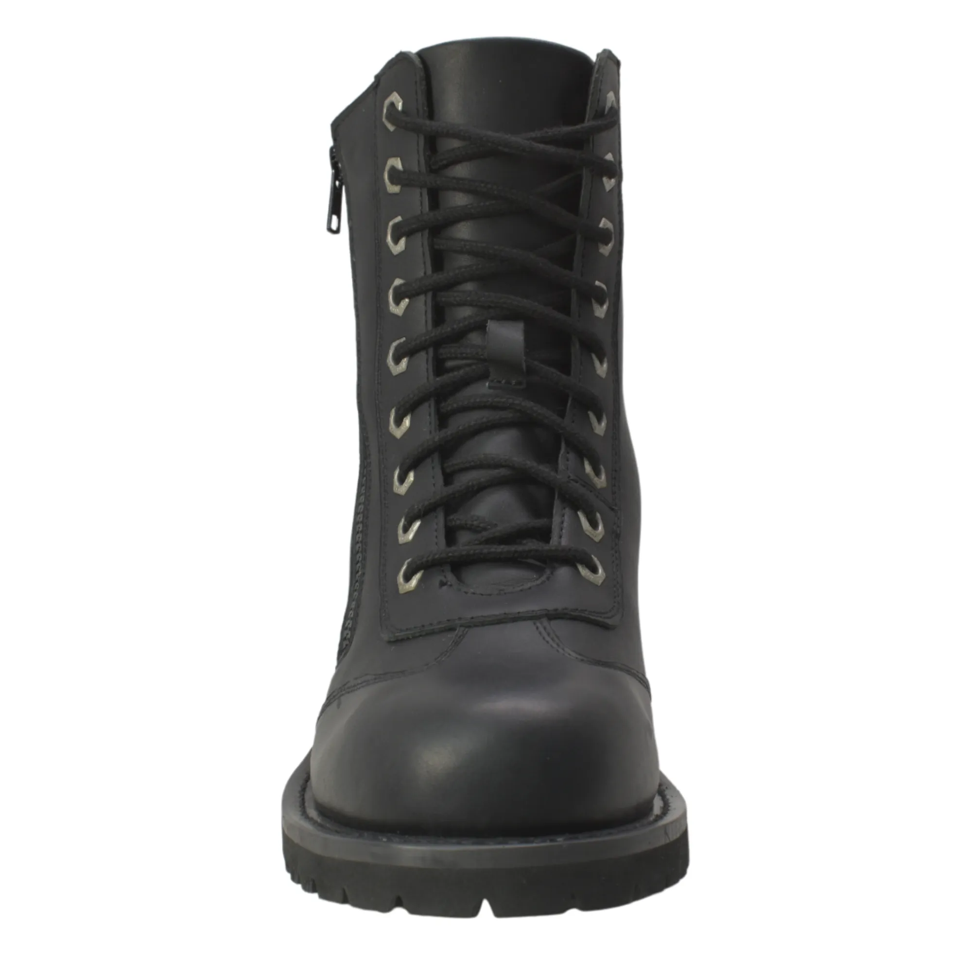 Women's 8" Zipper Biker Boot Black - 8650L
