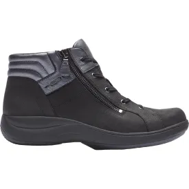 Women's Aravon Rev Stridarc Waterproof Low Boot Black Nubuck