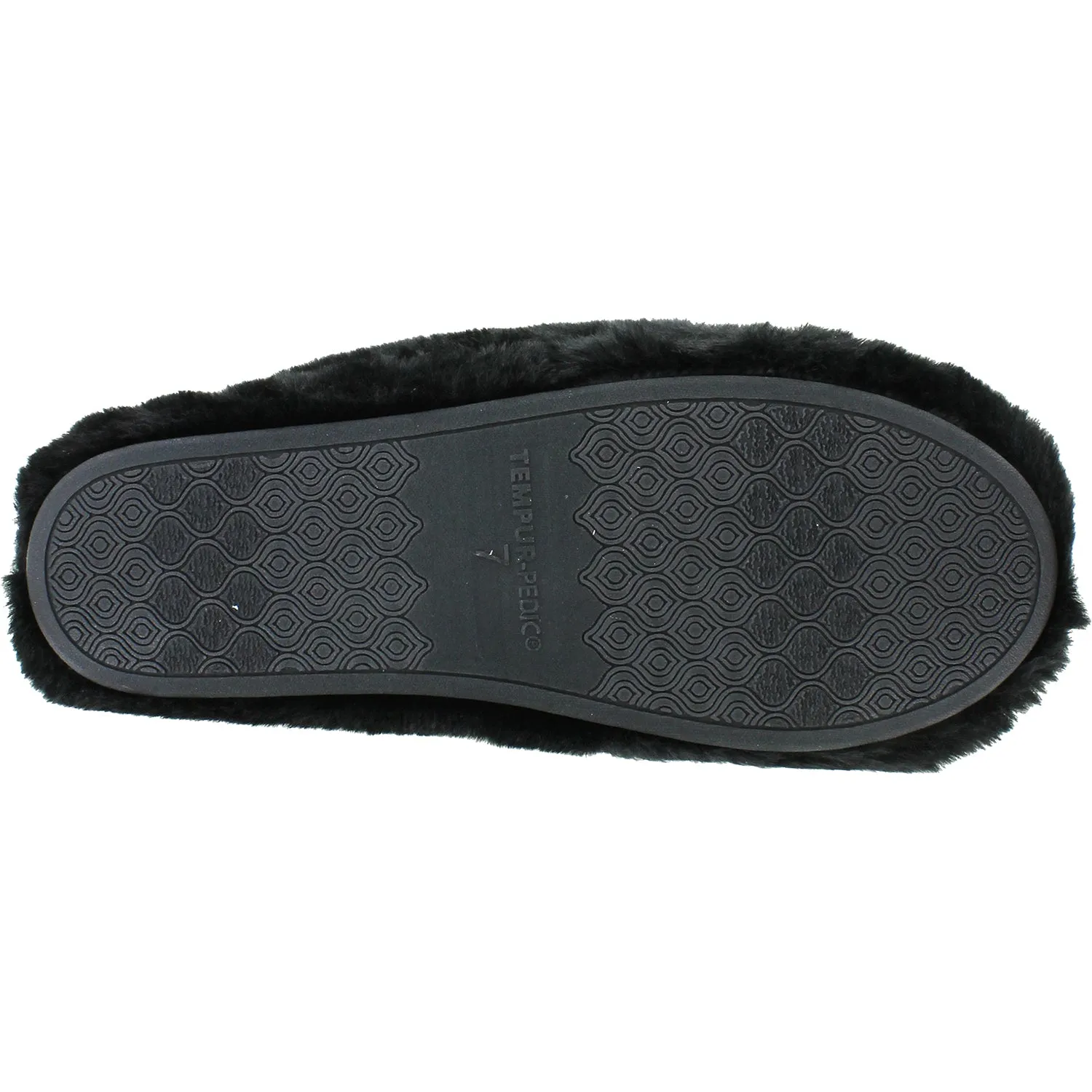 Women's Tempur-Pedic Sloann Black Faux Fur