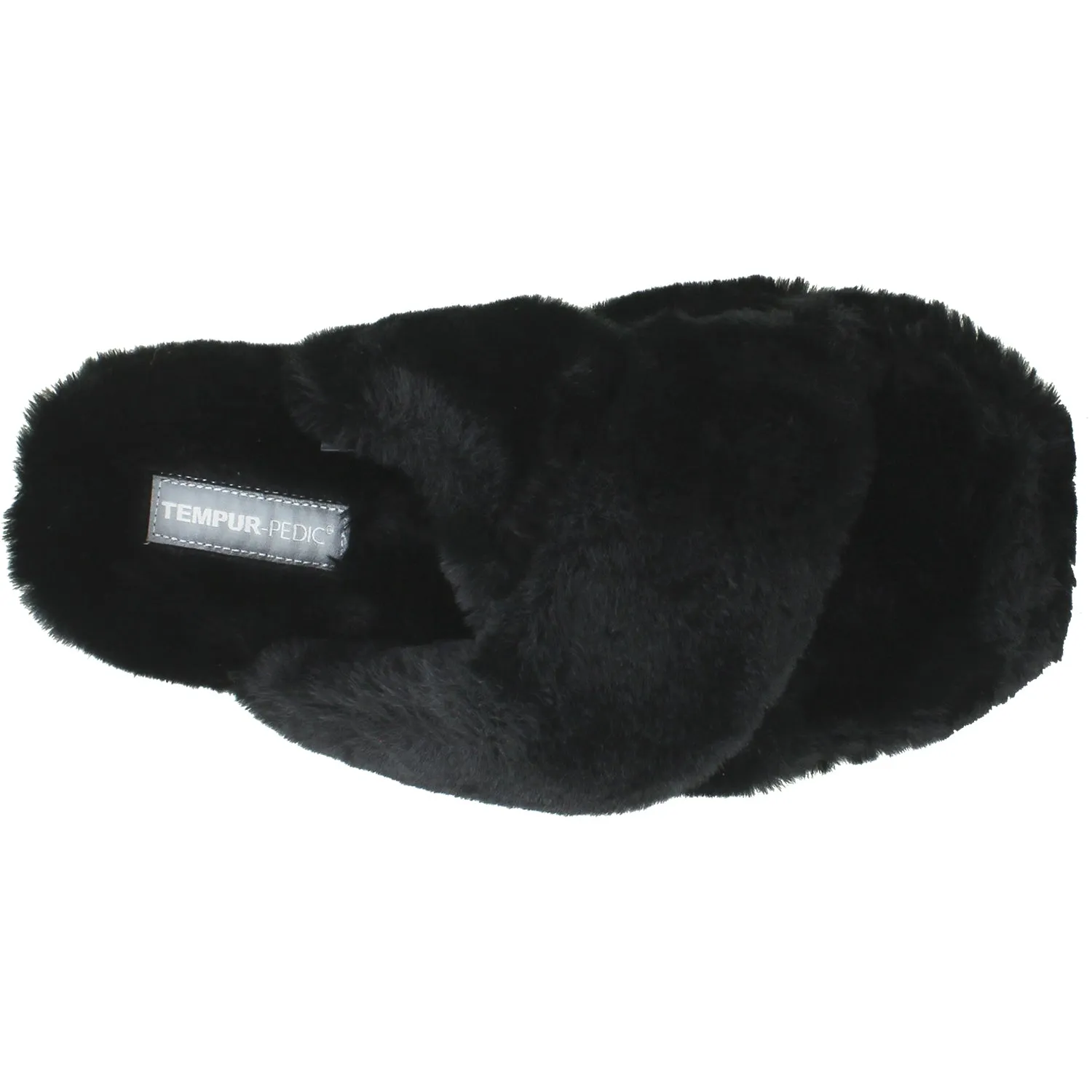 Women's Tempur-Pedic Sloann Black Faux Fur